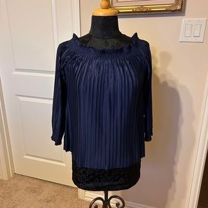 Banana Republic - Navy Blue Off Shoulder Top - Size Small